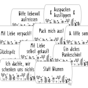 Aufkleber-Set Blumenwiese (20 Stk.)