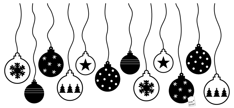 Vinylsticker-Set "Weihnachtskugeln" – Bild 5