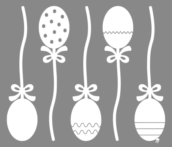 Vinylsticker-Set "Eier", gross – Bild 5