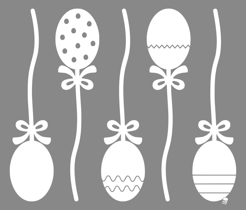 Vinylsticker-Set "Eier", gross – Bild 5
