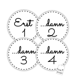 Adventskalender Aufkleber-Set Mini "Erst 1, dann 2,..."