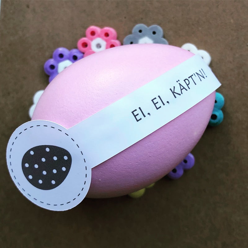 Verschlussetiketten "Osterei grau" (12 Stk.) – Bild 2