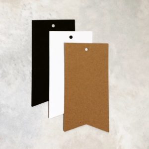Papieranhänger Fähnchen 80x40mm (10 Stk.)