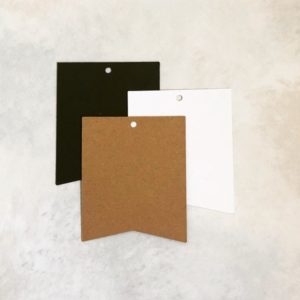 Papieranhänger Fähnchen 60x50mm (10 Stk.)