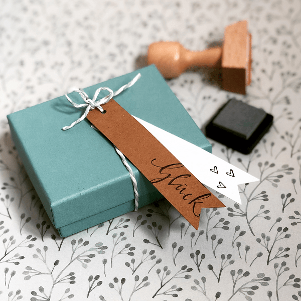 Papieranhänger Fähnchen 100x20mm (10 Stk.) – Bild 3