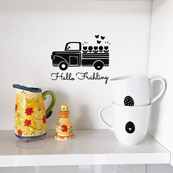 Vinylsticker "Hallo Frühling" – Bild 2