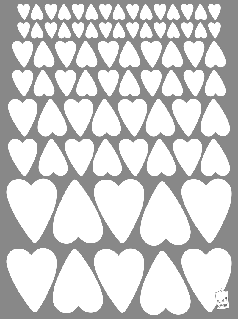 Vinylsticker-Set "Herzen" – Bild 7