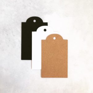 Papieranhänger eckig I 50x30mm (10 Stk.)