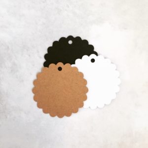 Papieranhänger rund gewellt 40mm (10 Stk.)