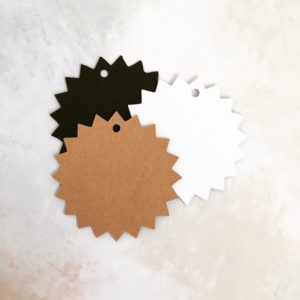 Papieranhänger rund gezackt 50mm (10 Stk.)