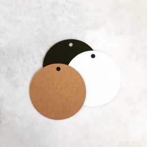 Papieranhänger rund glatt 40mm (10 Stk.)