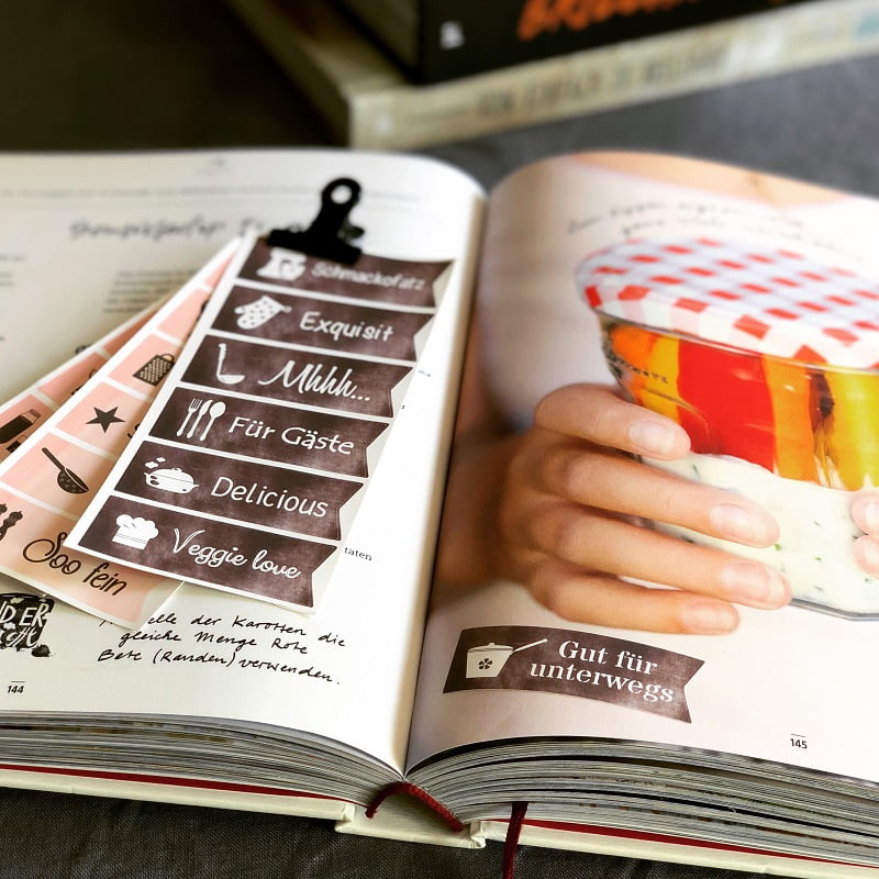 Aufkleber-Set "Rezept-Liebe" (48 Stk.) – Bild 4