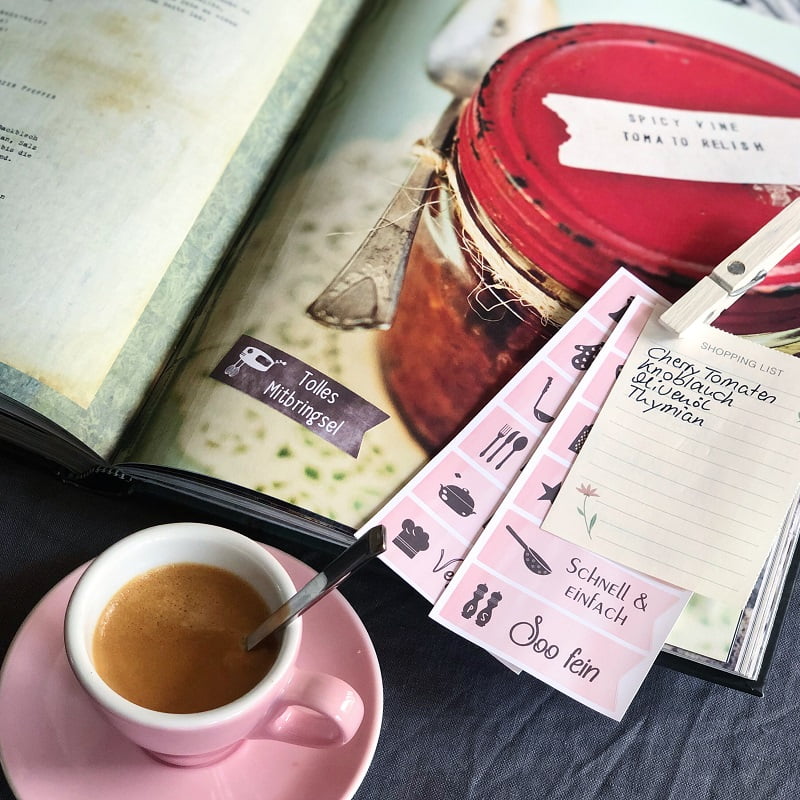 Aufkleber-Set "Rezept-Liebe" (48 Stk.) – Bild 8