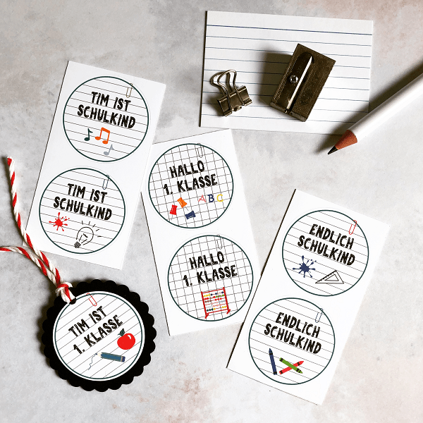 Personalisiertes Aufkleber-Set Schule (20 Stk.) – Bild 9