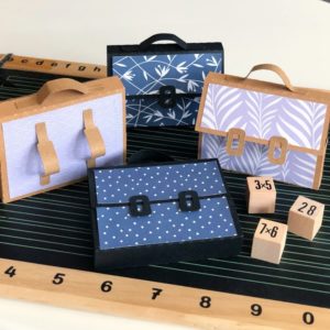 Schultasche, Aktentasche (blau/violett)