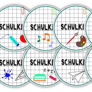 Personalisiertes Aufkleber-Set Schule (20 Stk.)