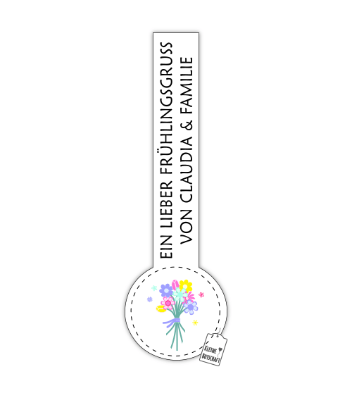 Verschlussetiketten "Frühlingsstrauss" (12 Stk.)