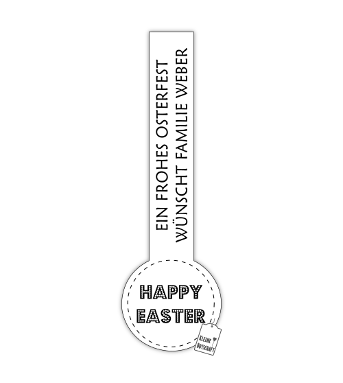 Verschlussetiketten "Happy Easter" (12 Stk.)