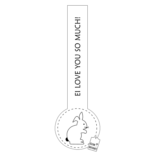 Verschlussetiketten "Hase weiss" (12 Stk.)