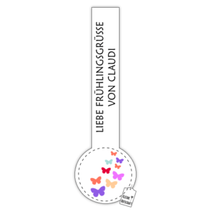 Verschlussetiketten "Schmetterlinge" (12 Stk.)