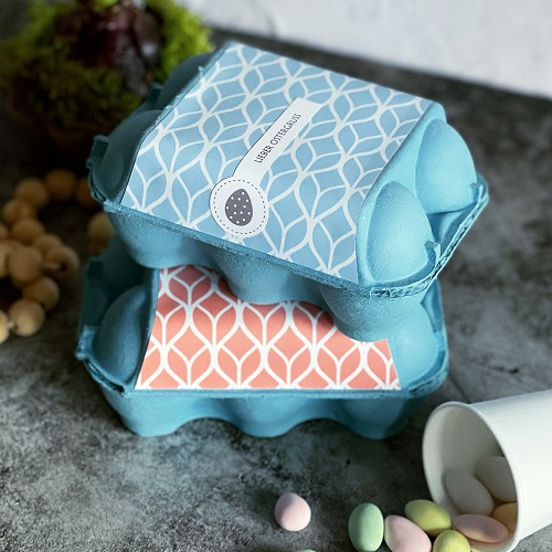 Verschlussetiketten "Osterei grau" (12 Stk.) – Bild 3