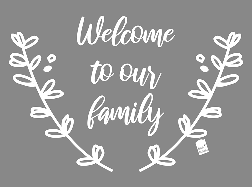 Vinylsticker "Welcome to our family" – Bild 2